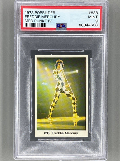 1978 Popbilder #838 Freddie Mercury Med Punkt IV PSA 9 Pop 9 (Music)