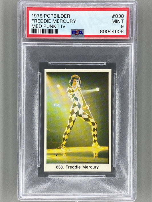 1978 Popbilder #838 Freddie Mercury Med Punkt IV PSA 9 Pop 8 (Music)