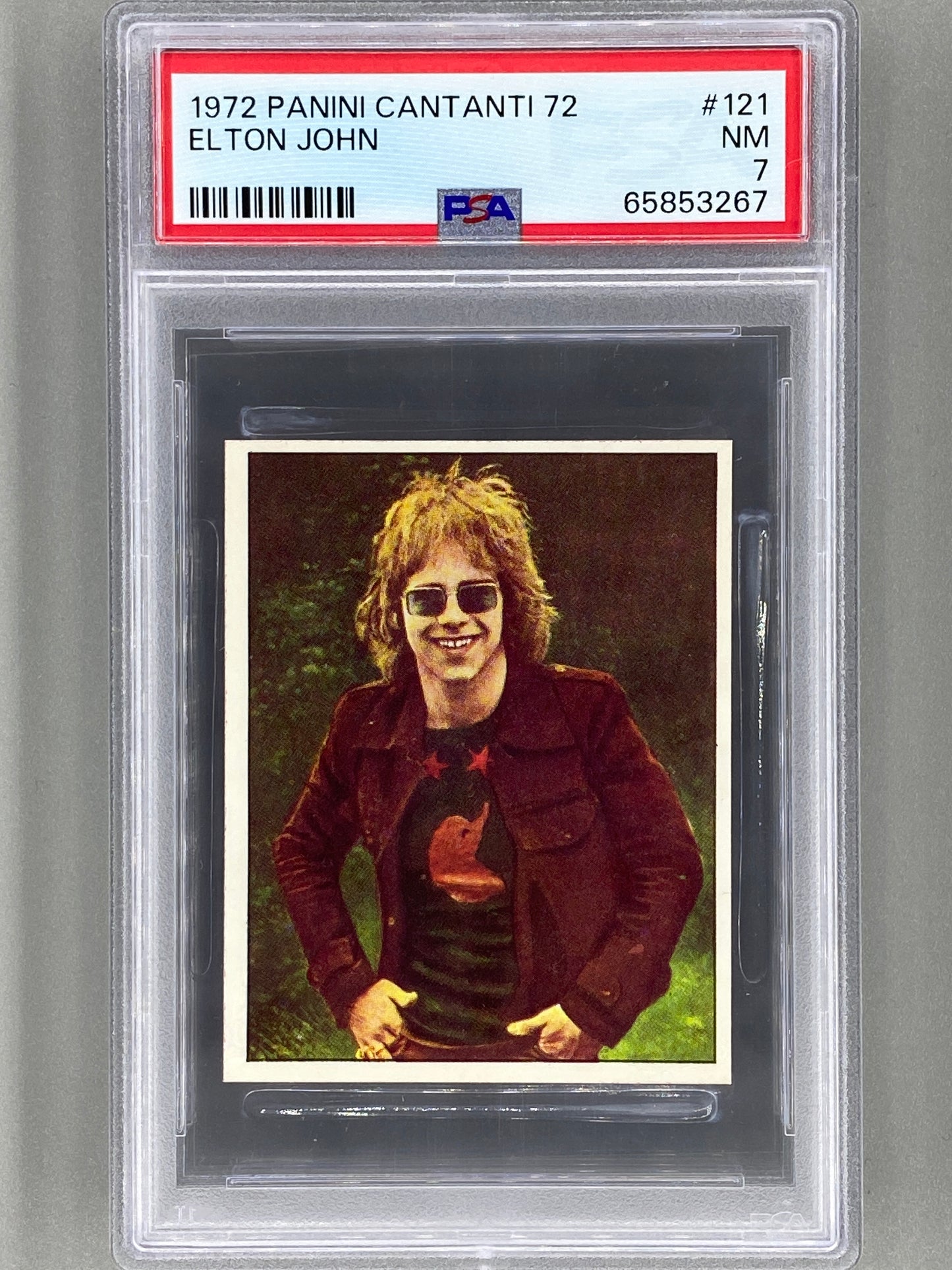 1972 Panini #121 Elton John Cantanti 72 PSA 7 - Pop 14 (Music)