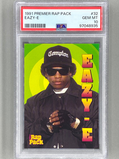 1991 Premier Rap Pack #32 Eazy-E PSA 10 Pop 74 (Music)