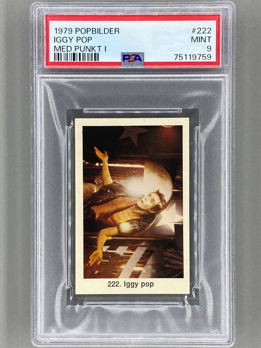 1979 Popbilder #222 Iggy Pop Med Punkt I PSA 9 Pop 5 (Music)