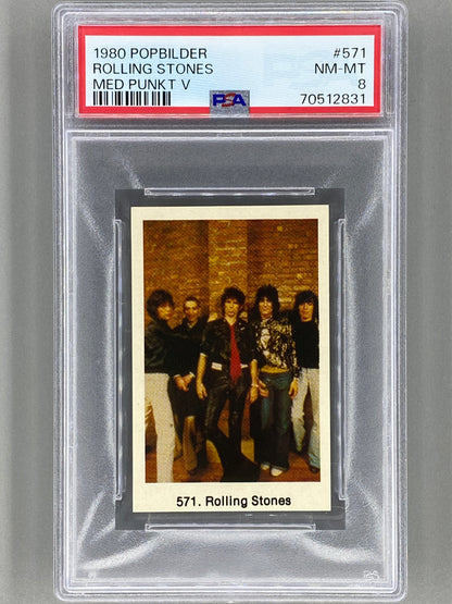 1980 Popbilder #571 Rolling Stones Med Punkt V PSA 8 Pop 4 (Music)