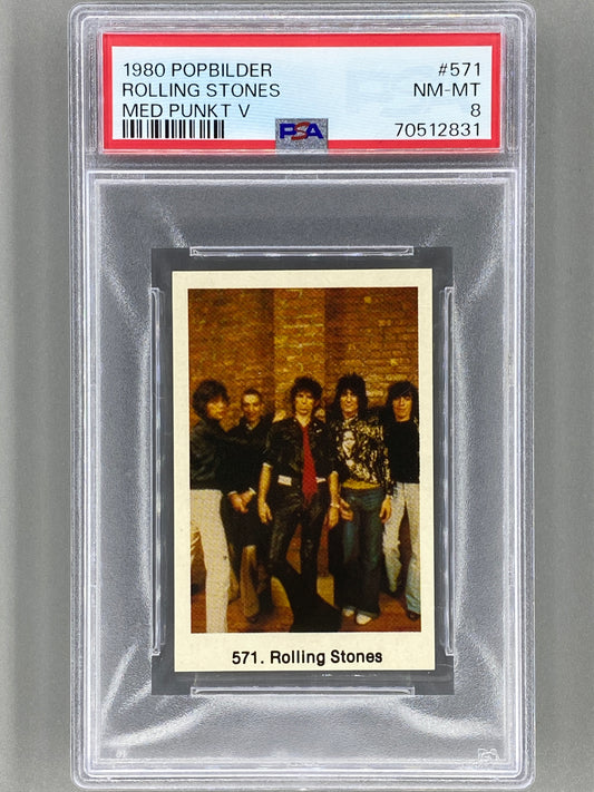 1980 Popbilder #571 Rolling Stones Med Punkt V PSA 8 Pop 4 (Music)