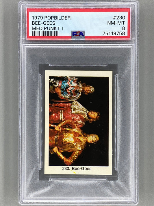 1979 Popbilder #230 Bee-Gees Med Punkt I PSA 8 Pop 6 (Music)