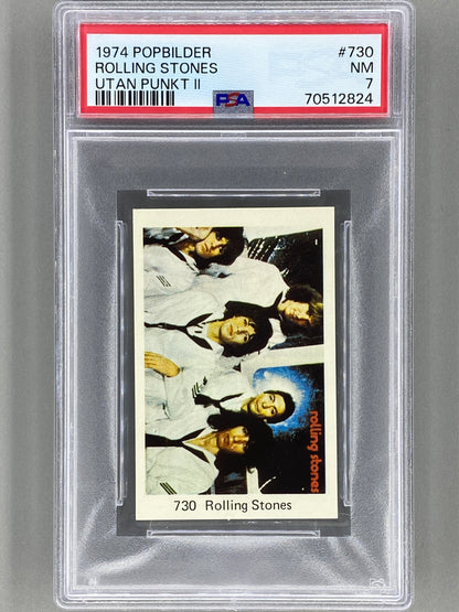 1974 Popbilder #730 Rolling Stones Utan Punkt II PSA 7 Pop 1 (Music)