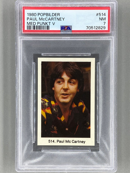 1980 Popbilder #514 Paul McCartney Med Punkt V PSA 7 Pop 1 (Music)