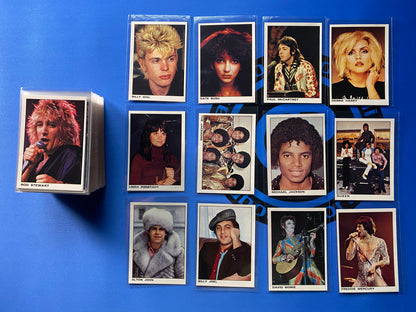 1980 Panini Rock and Pop Collection Complete 144 Sticker/Card Set (Music)