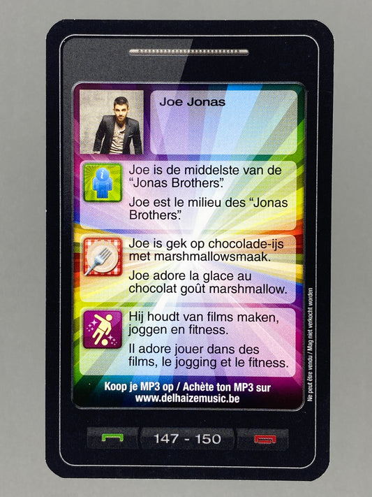 2011 Delhaize #147 Joe Jonas Star & Tunes (Belgium) (Music)