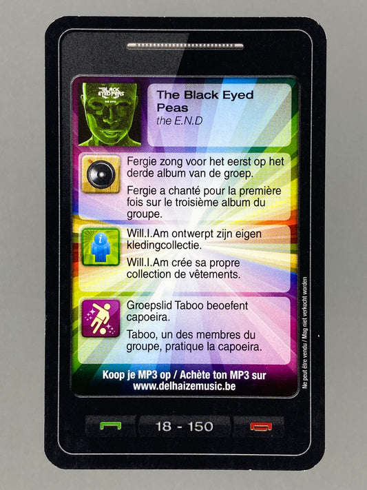 2011 Delhaize #18 Black Eyed Peas Star & Tunes (Belgium) (Music)
