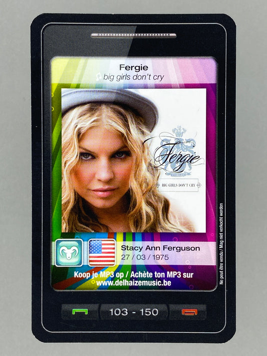2011 Delhaize #103 Fergie Star & Tunes (Belgium) (Music)