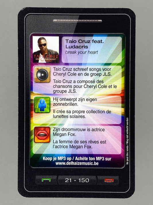2011 Delhaize #21 Taio Cruz Star & Tunes (Belgium) (Music)
