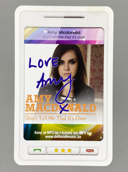 2011 Delhaize Amy Macdonald Star & Tunes Autograph Card (Belgium) (Music)
