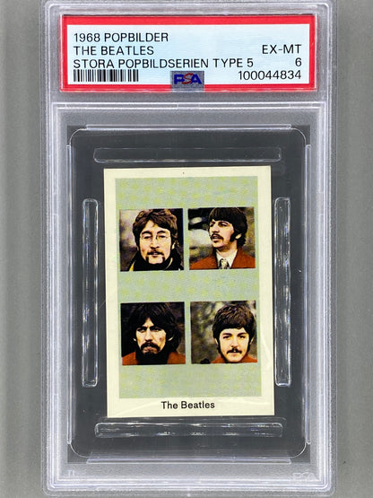 1968 Popbilder The Beatles Stora Popbildserien Type 5 PSA 6 Pop 3 (Music)