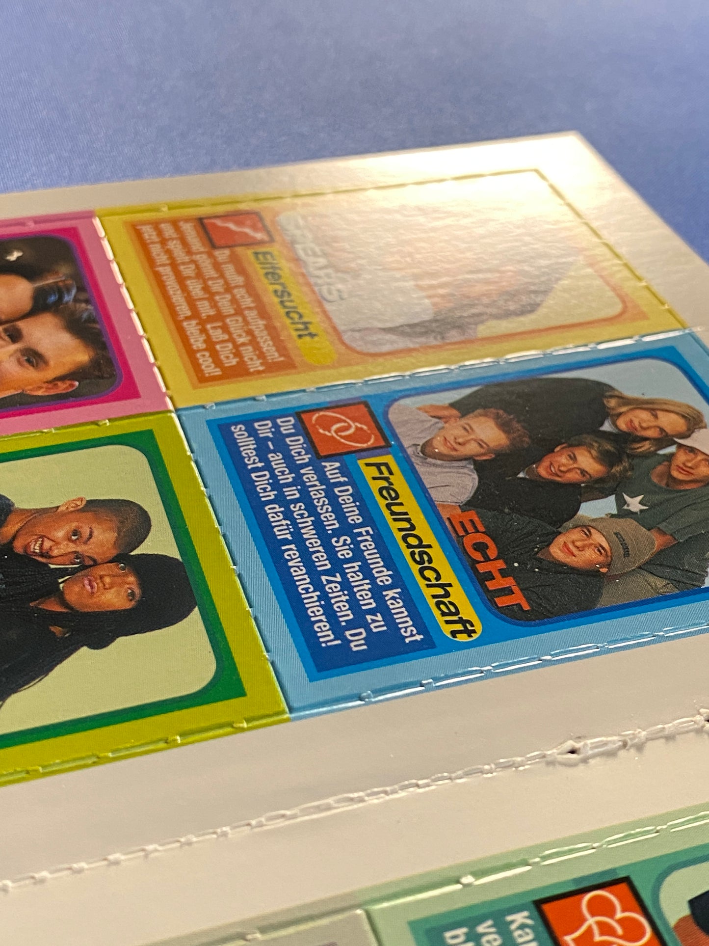 1999 Bravo Love Cards Lot Britney Spears Uncut 16 Card Sheet (Germany) (Music)