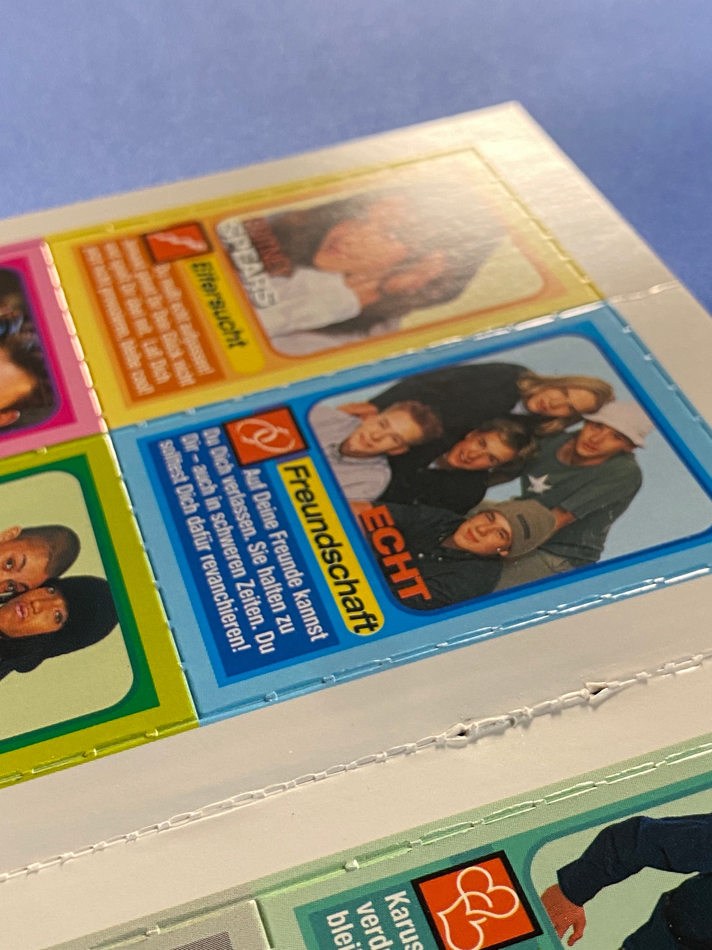 1999 Bravo Love Cards Lot Britney Spears Uncut 16 Card Sheet (Germany) (Music)