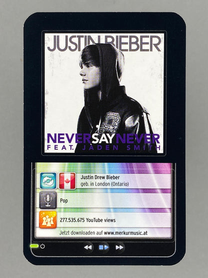 2012 Merkur Justin Bieber Star & Tunes Sticker (Austria) (Music)