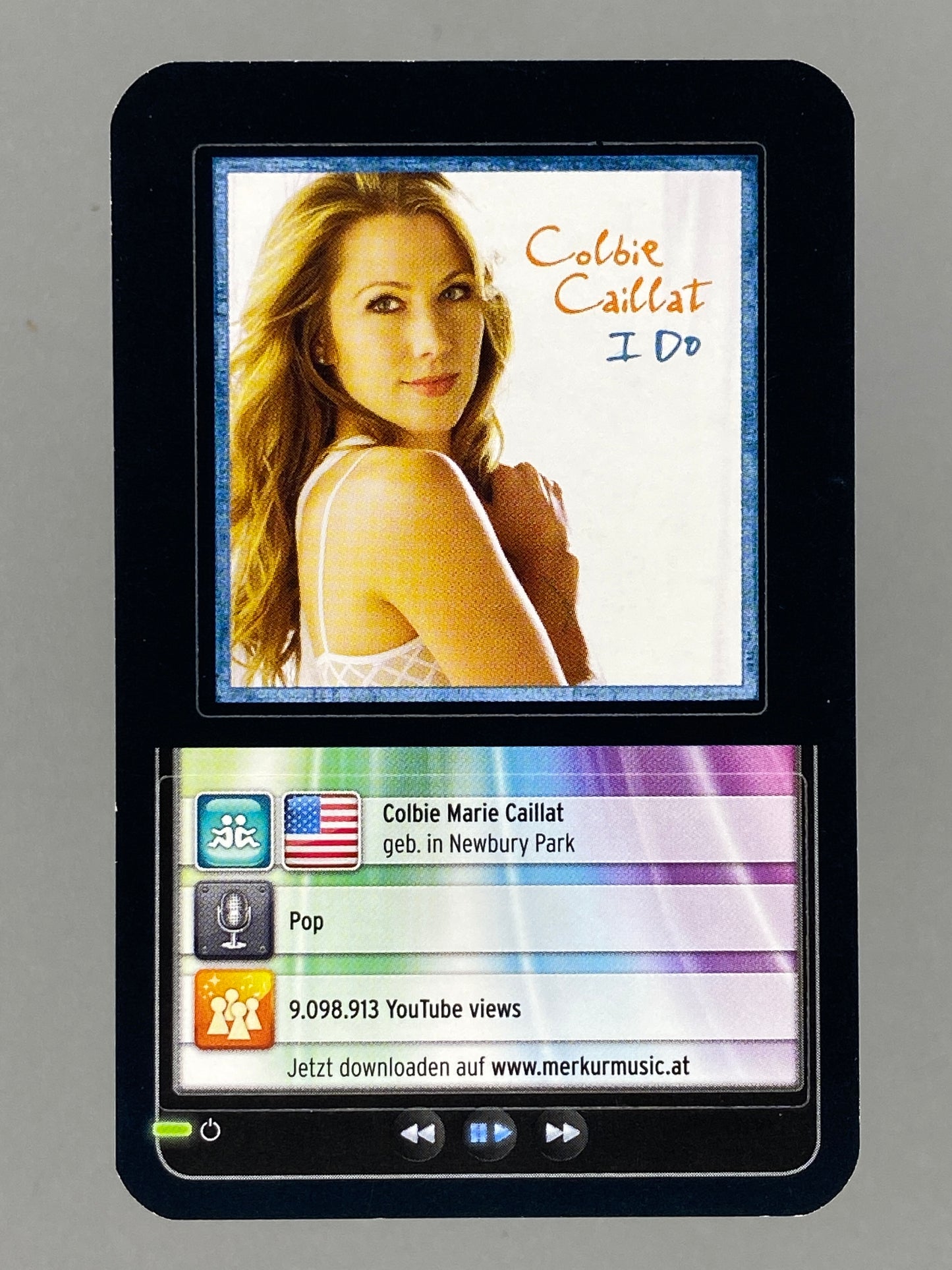 2012 Merkur Colbie Callat Star & Tunes Sticker (Austria) (Music)