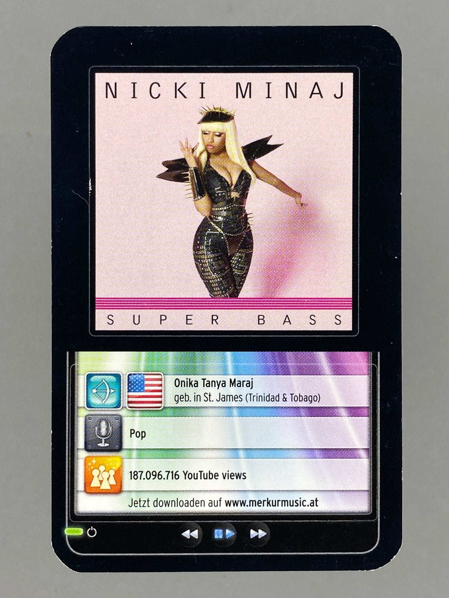 2012 Merkur Nicki Minaj Star & Tunes Sticker (Austria) (Music)
