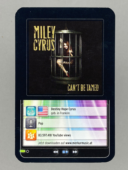 2012 Merkur Miley Cyrus Star & Tunes Sticker (Austria) (Music)