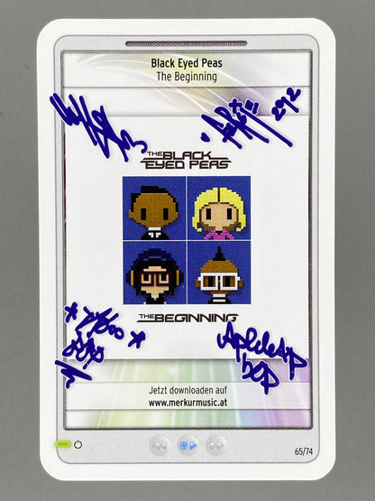 2012 Merkur #65/74 Black Eyed Peas Star & Tunes Autograph Card (Austria) (Music)