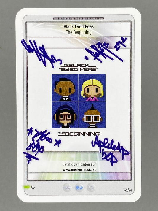 2012 Merkur #65/74 Black Eyed Peas Star & Tunes Autograph Card (Austria) (Music)