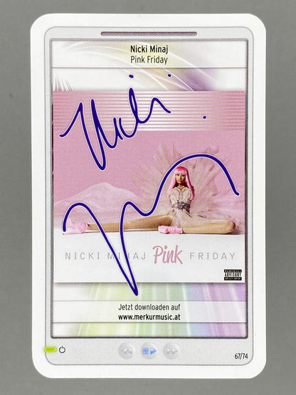2012 Merkur #67/74 Nicki Minaj Star & Tunes Autograph Card (Austria) (Music)