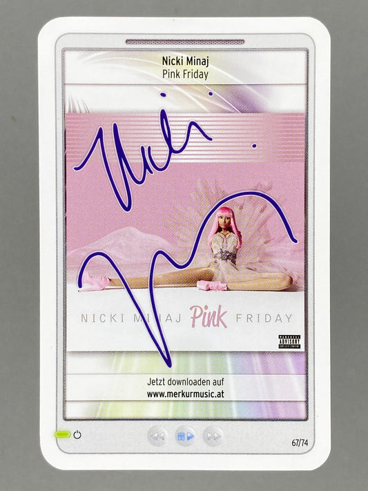 2012 Merkur #67/74 Nicki Minaj Star & Tunes Autograph Card (Austria) (Music)