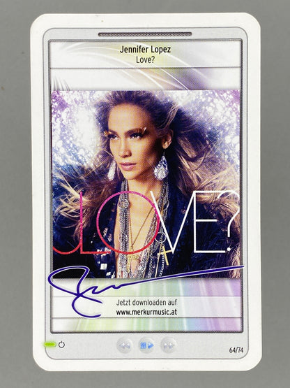 2012 Merkur #64/74 Jennifer Lopez Star & Tunes Autograph Card (Austria) (Music)
