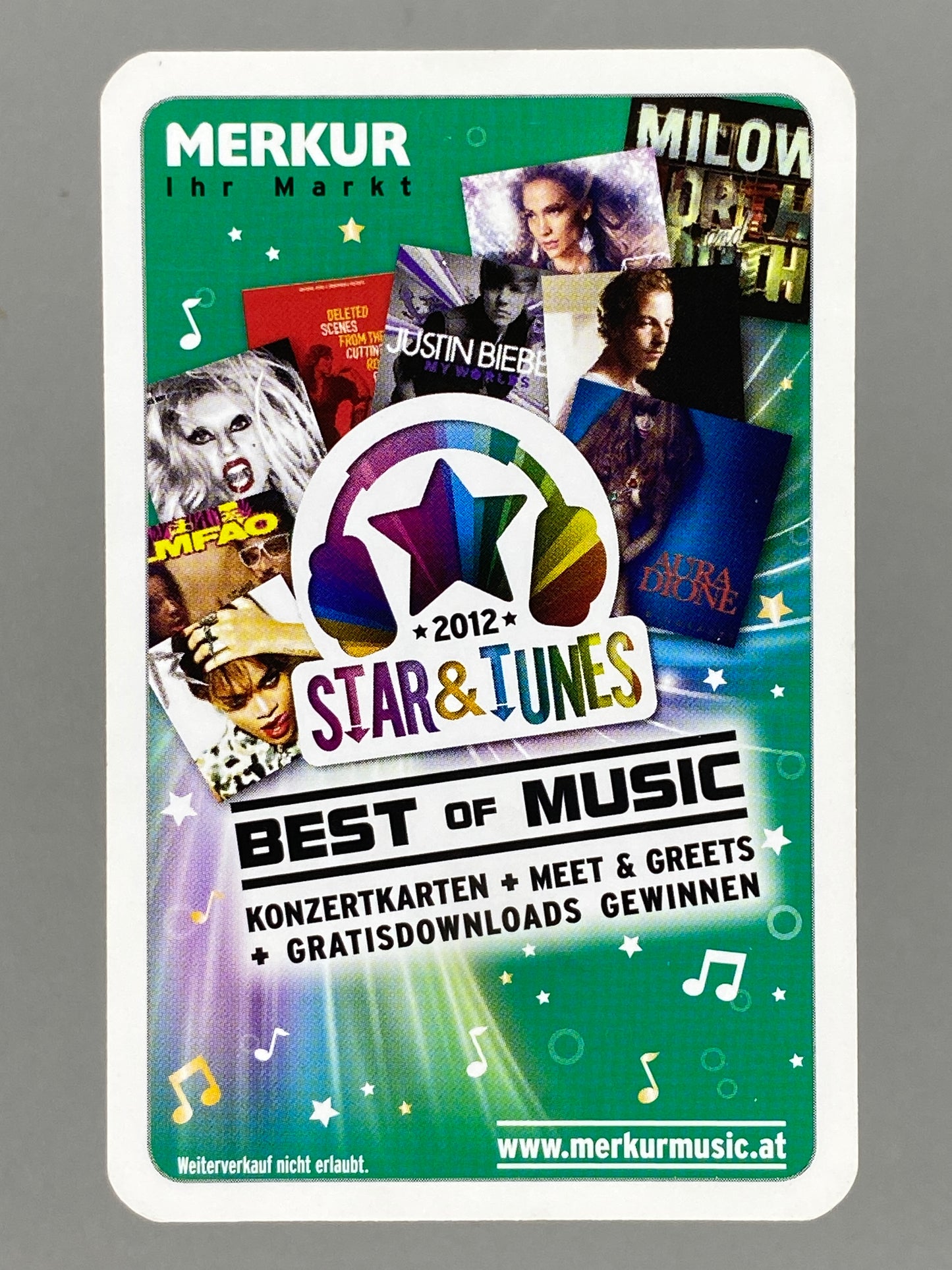 2012 Merkur #64/74 Jennifer Lopez Star & Tunes Autograph Card (Austria) (Music)