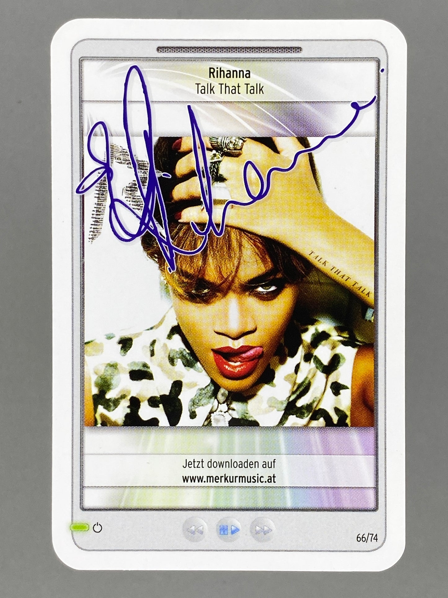 2012 Merkur #66/74 Rihanna Star & Tunes Autograph Card (Austria) (Music)
