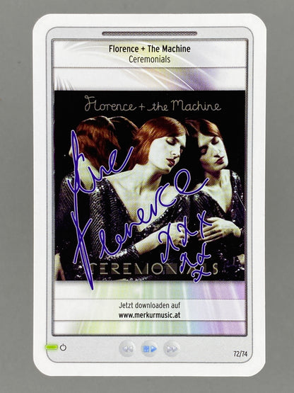 2012 Merkur #72/74 Florence & the Machine Star & Tunes Autograph Card (Austria) (Music)