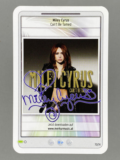 2012 Merkur #70/74 Miley Cyrus Star & Tunes Autograph Card (Austria) (Music)