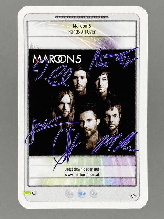 2012 Merkur #74/74 Maroon 5 Star & Tunes Autograph Card (Austria) (Music)