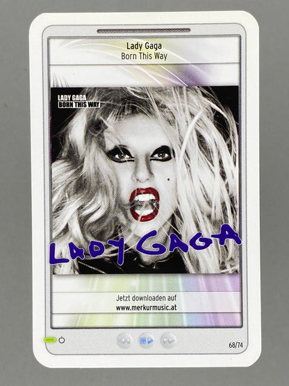 2012 Merkur #68/74 Lady Gaga Star & Tunes Autograph Card (Austria) (Music)