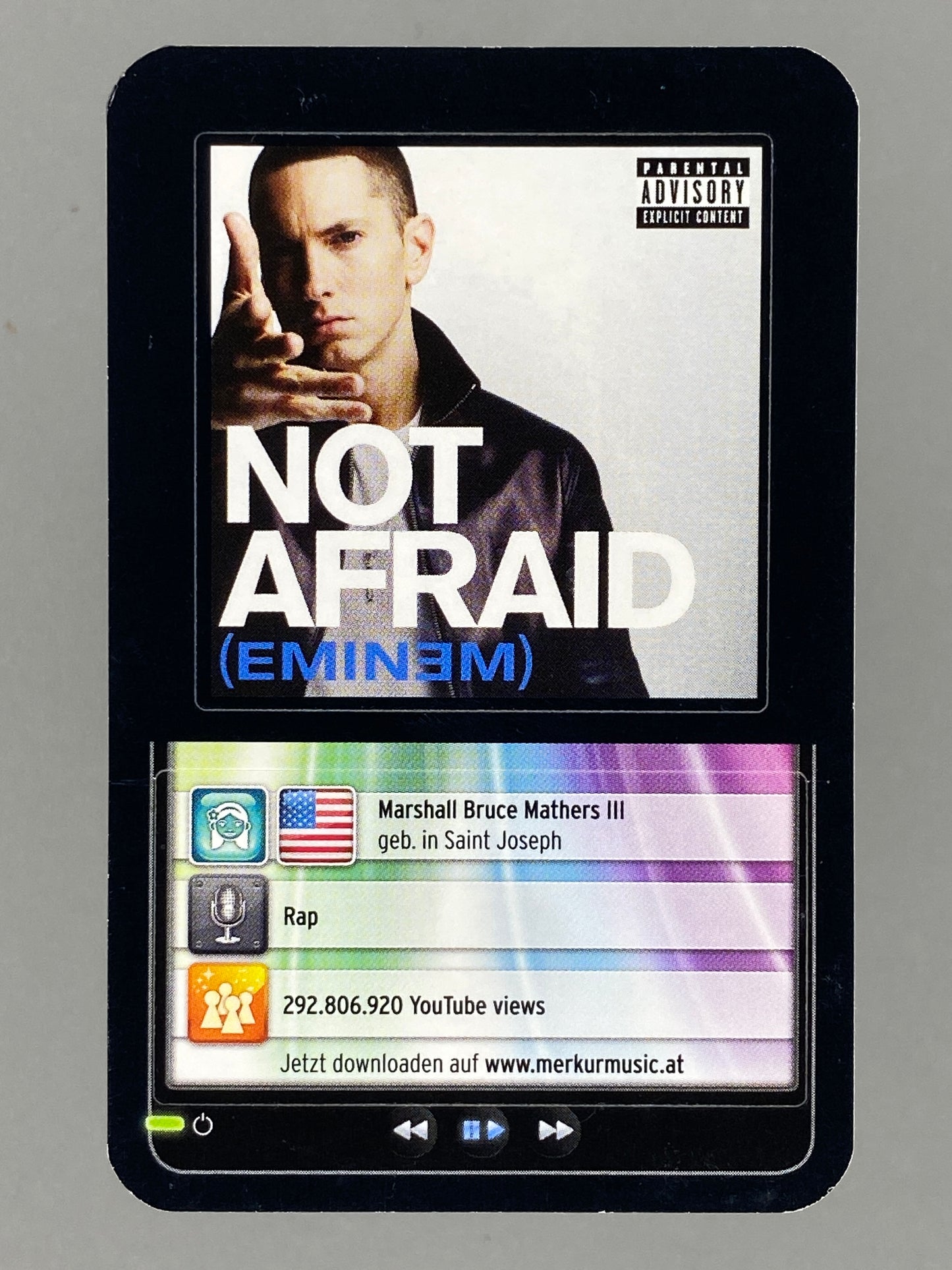 2012 Merkur Eminem Star & Tunes Sticker (Austria) (Music)