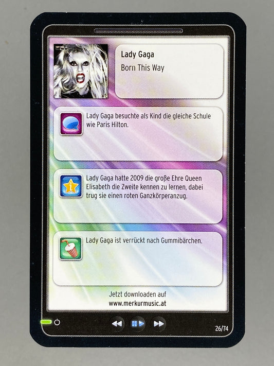 2012 Merkur #26/74 Lady Gaga Star & Tunes (Austria) (Music)
