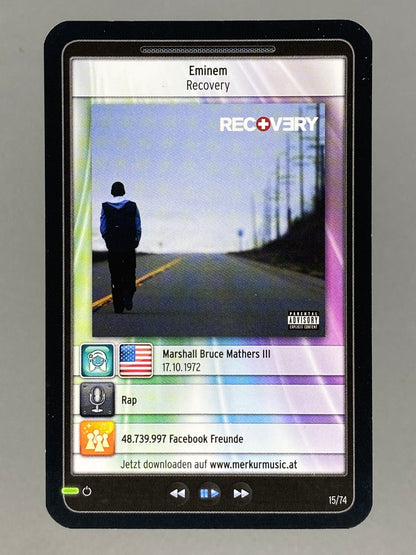 2012 Merkur #15/74 Eminem Star & Tunes (Austria) (Music)