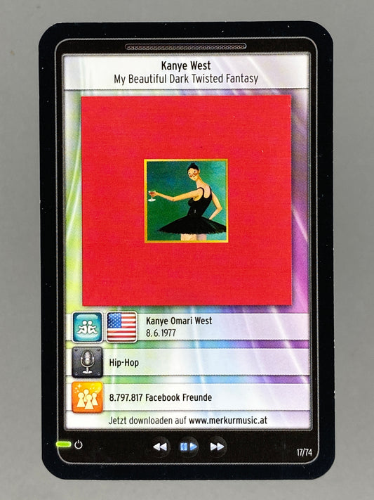 2012 Merkur #17/74 Kanye West Star & Tunes (Austria) (Music)