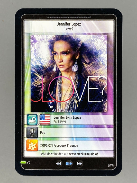 2012 Merkur #07/74 Jennifer Lopez Star & Tunes (Austria) (Music)