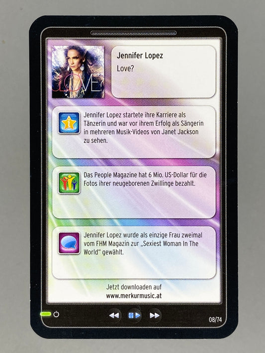 2012 Merkur #08/74 Jennifer Lopez Star & Tunes (Austria) (Music)