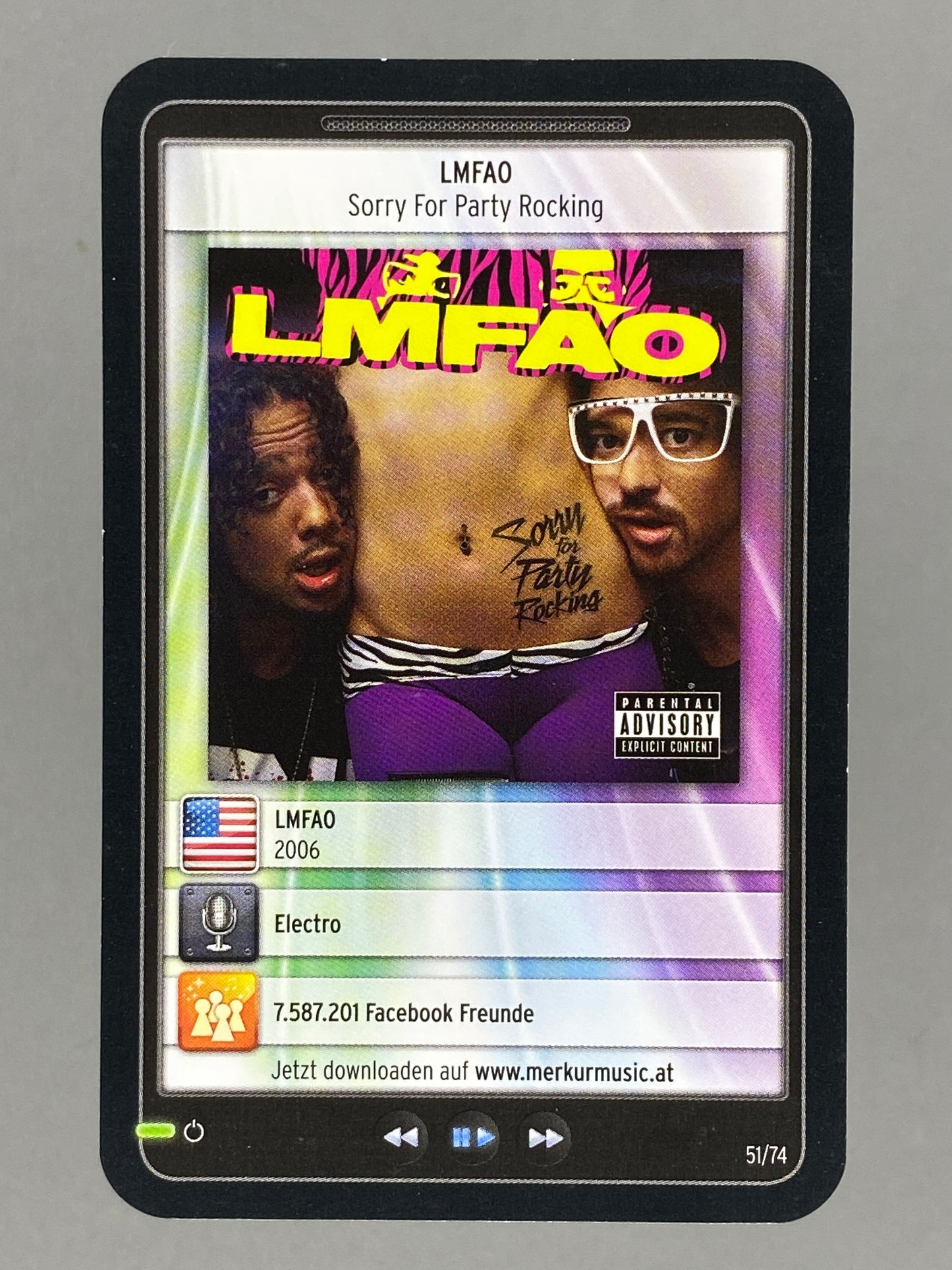2012 Merkur #51/74 LMFAO Star & Tunes (Austria) (Music)