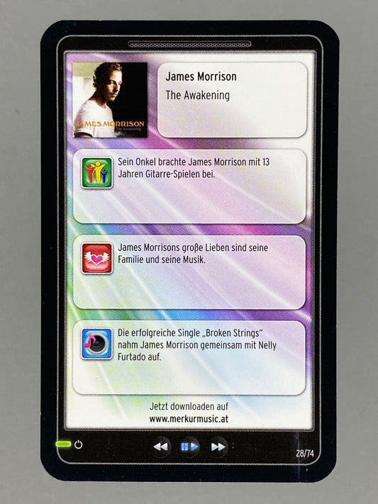 2012 Merkur #28/74 James Morrison Star & Tunes (Austria) (Music)