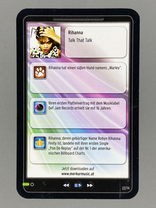 2012 Merkur #22/74 Rihanna Star & Tunes (Austria) (Music)