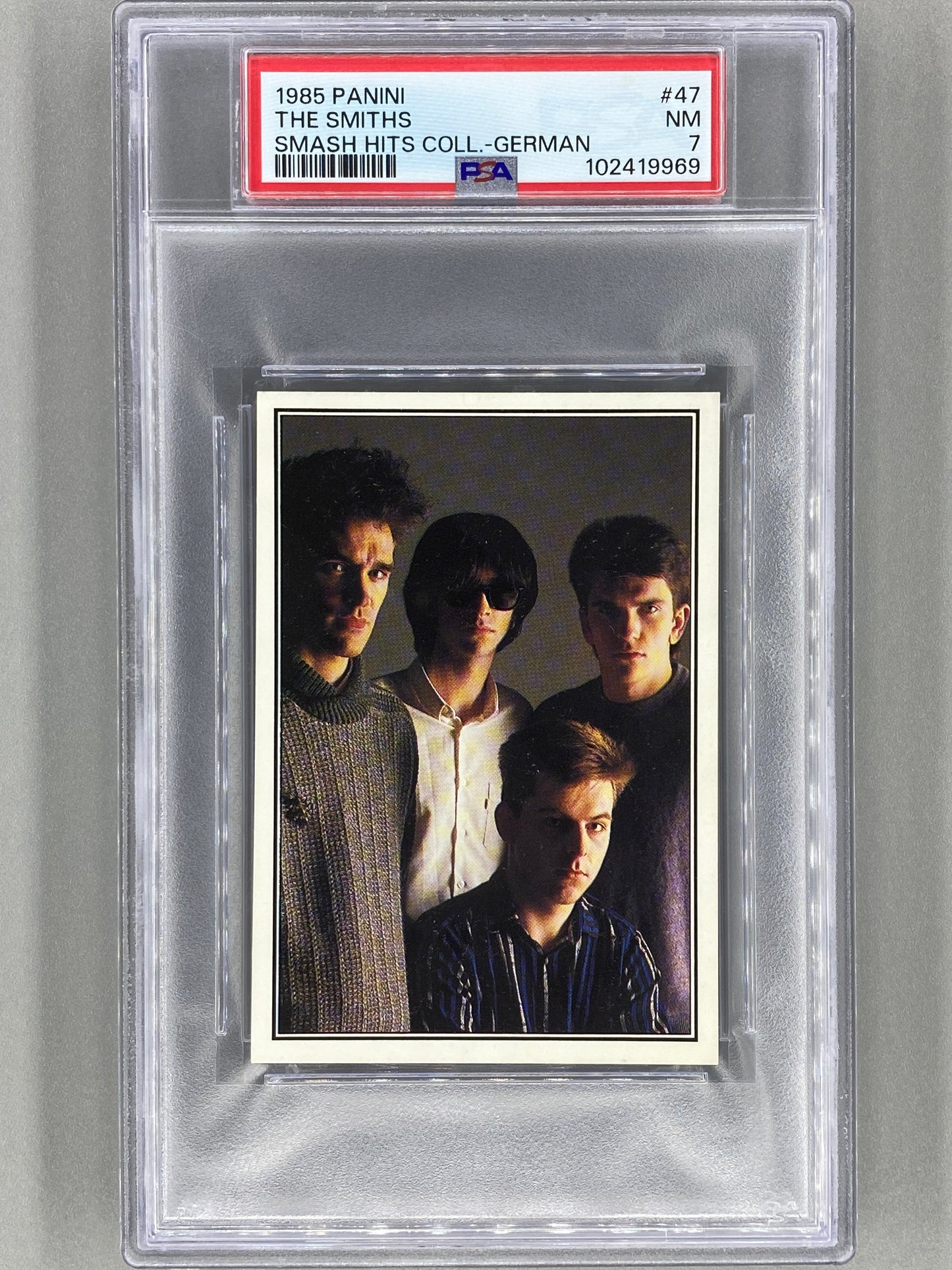 1985 Panini #47 The Smiths (German) Smash Hits Collection PSA 7 Pop 1 (Music) (Copy)