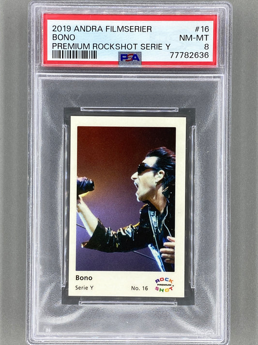 2019 Andra Filmserier #16 Bono Premium ROCK SHOT Serie Y PSA 8 Pop 3 (Music)