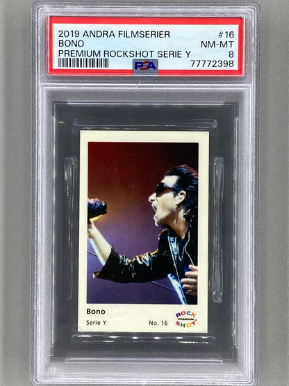 2019 Andra Filmserier #16 Bono Premium ROCK SHOT Serie Y PSA 8 Pop 3 (Music)