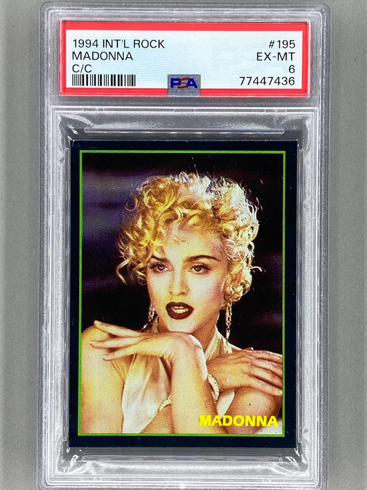 1994 Ultra Figus #195 Madonna Intl Rock Cards Collection PSA 6 Pop 1 - 0 Higher (Music)