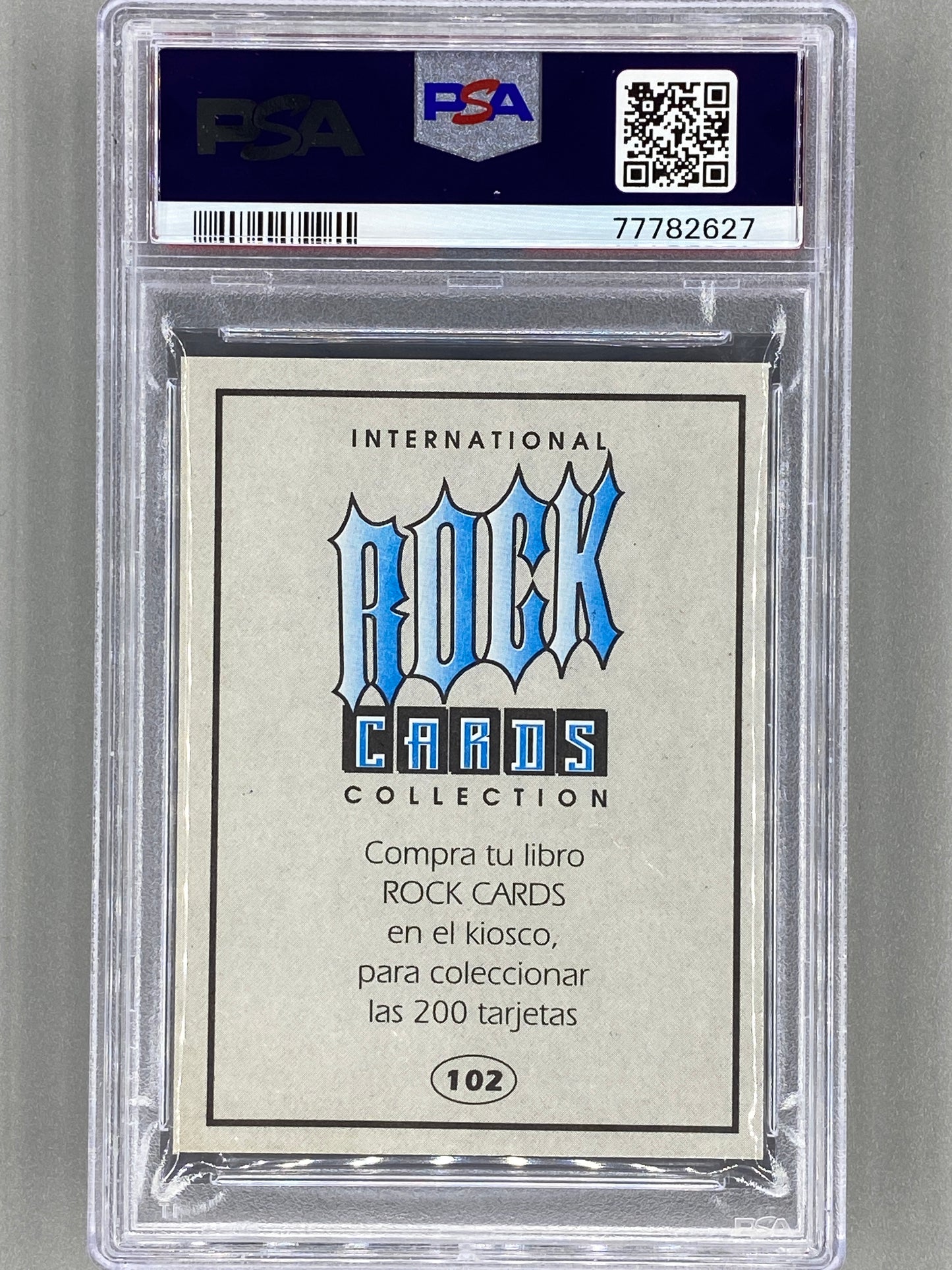 1994 Ultra Figus #102 Kurt Cobain Intl Rock Cards Collection Nirvana PSA 7 Pop 6 (Music)