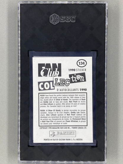1990 Panini #134 Rush Fan Club Collection SGC 8 - Pop 1 (Music)