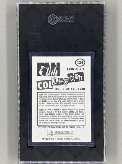 1990 Panini #134 Rush Fan Club Collection SGC 9 - Pop 1 (Music)